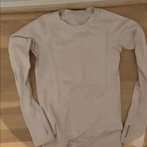 Lululemon sweater print on workout top